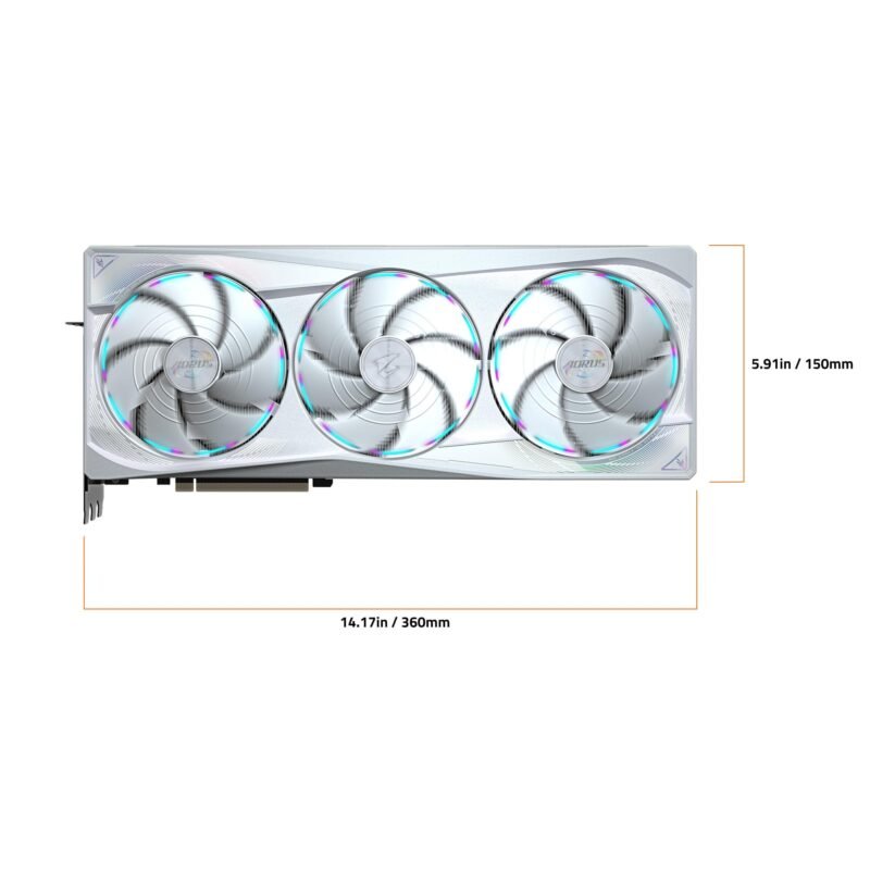 GIGABYTE AORUS GeForce RTX 5090 Master ICE 32G Graphics Card, WINDFORCE Cooling System, 32GB 512-bit GDDR7 - Image 3
