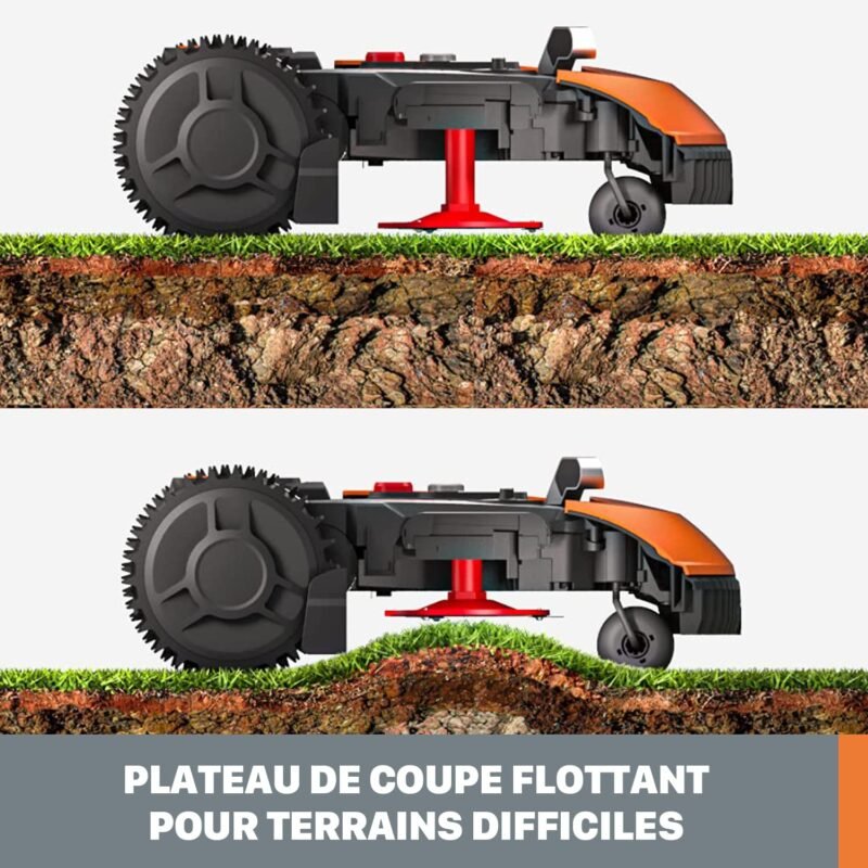 WORX Landroid Plus WR167E Robotic Lawnmower for Gardens up to 700 m² with WiFi, Bluetooth and Floating Mowing Deck - Image 9
