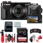 Canon PowerShot G7 X Mark II Digital Camera (1066C001), 64GB Memory Card, Card Reader, Soft Bag, Flex Tripod, Hand Strap