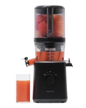 Nama J2 Cold Press Juicer – Self Feeding for Hands-Free Operation with Wide Mouth Hopper for Whole Recipe Loading