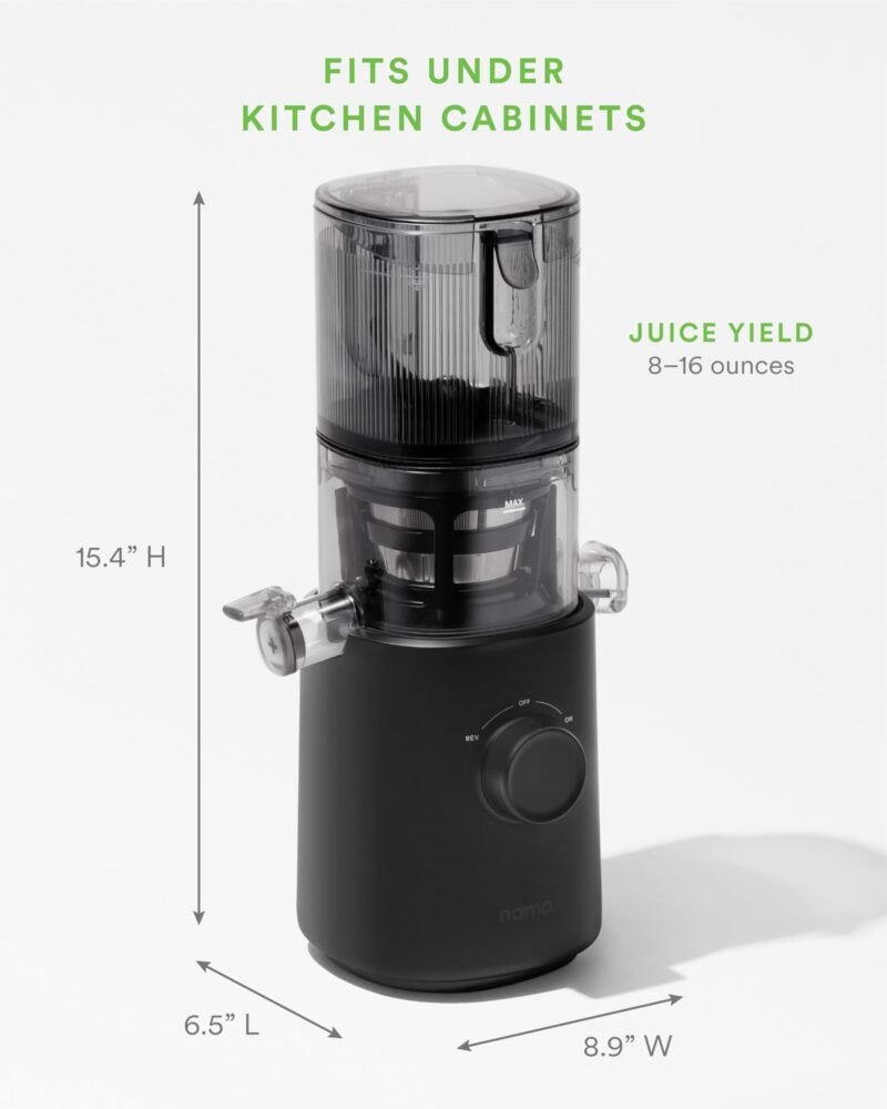 Nama J3 Compact Cold Press Juicer – Space Saving & Self Feeding for Hands-Free Operation – Lightweight - Image 6