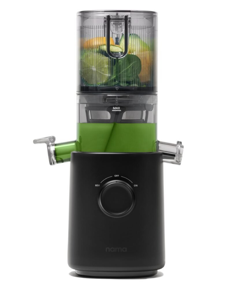 Nama J3 Compact Cold Press Juicer – Space Saving & Self Feeding for Hands-Free Operation – Lightweight