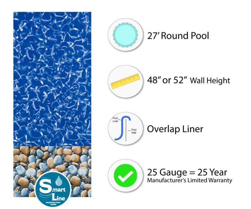 Lake Effect Pools 'Fallston' 27' Foot Round Above Ground Swimming Pool | 52" Inch Height | Resin Protected Steel Sided Walls - Image 4