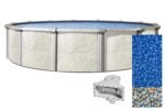 Lake Effect Pools 'Fallston' 27' Foot Round Above Ground Swimming Pool | 52" Inch Height | Resin Protected Steel Sided Walls
