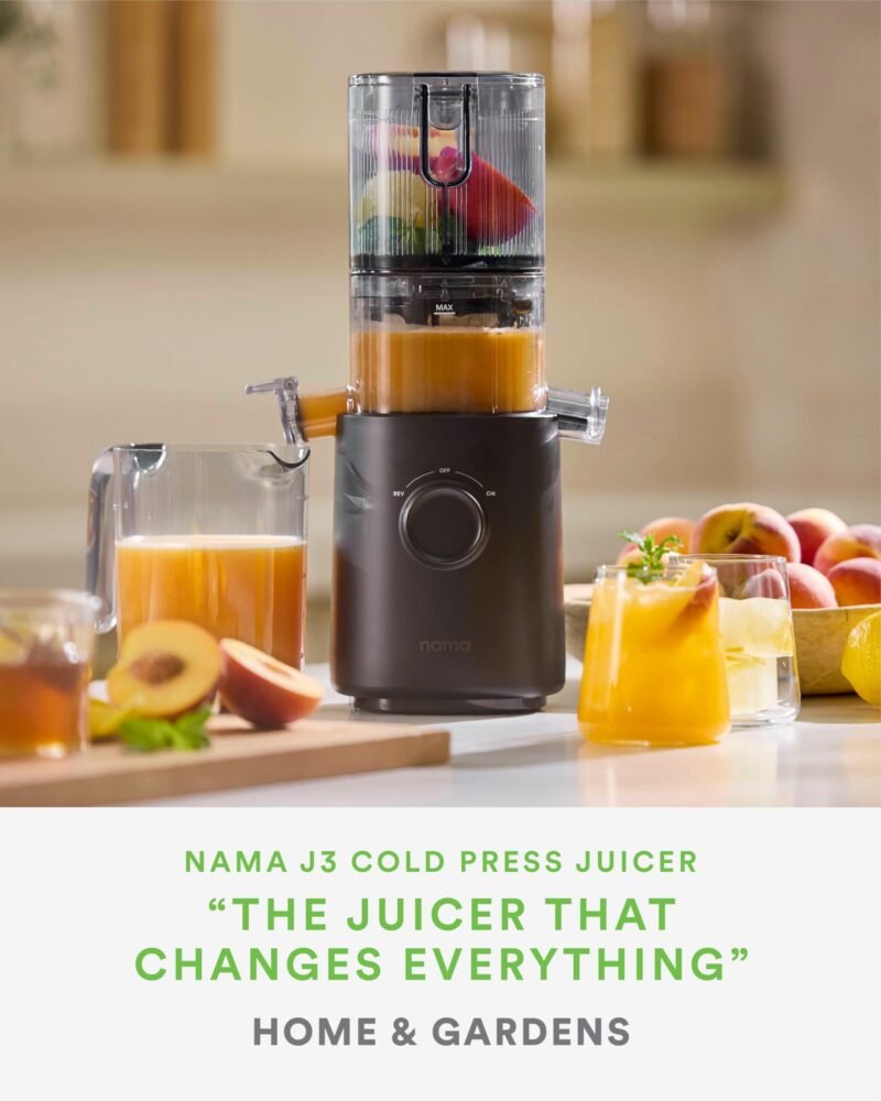 Nama J3 Compact Cold Press Juicer – Space Saving & Self Feeding for Hands-Free Operation – Lightweight - Image 8