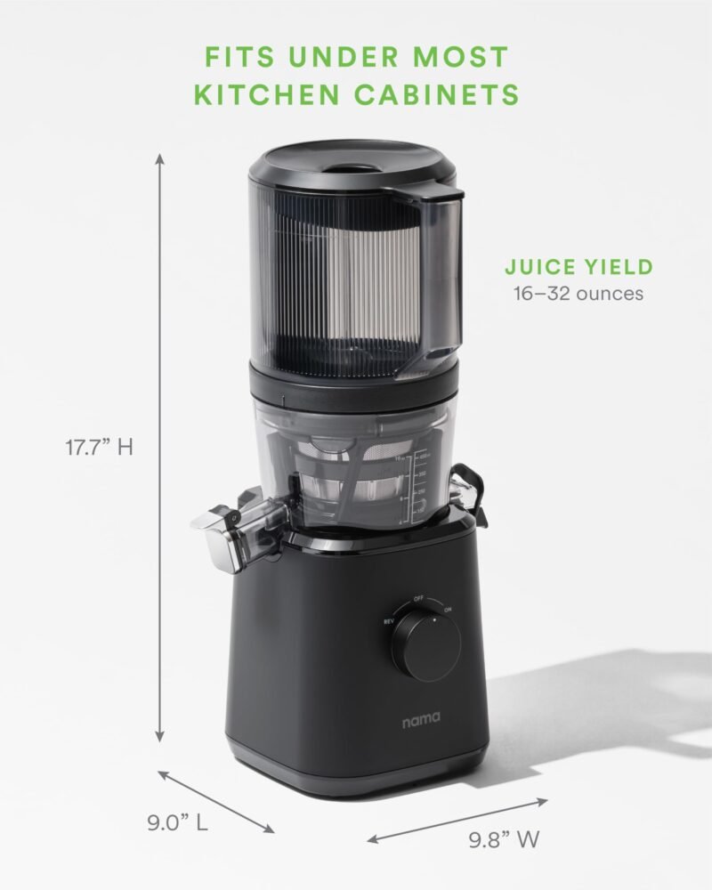 Nama J2 Cold Press Juicer – Self Feeding for Hands-Free Operation with Wide Mouth Hopper for Whole Recipe Loading - Image 6