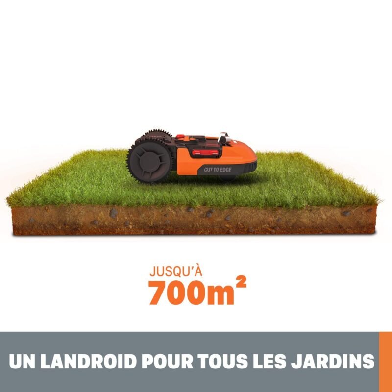 WORX Landroid Plus WR167E Robotic Lawnmower for Gardens up to 700 m² with WiFi, Bluetooth and Floating Mowing Deck - Image 13