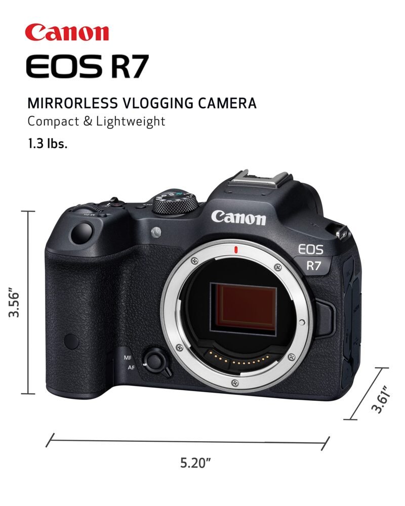 Canon EOS R7 Mirrorless Camera (Body Only), Hybrid Camera, 32.5 Megapixel (APS-C) CMOS Sensor, 4K Video - Image 2