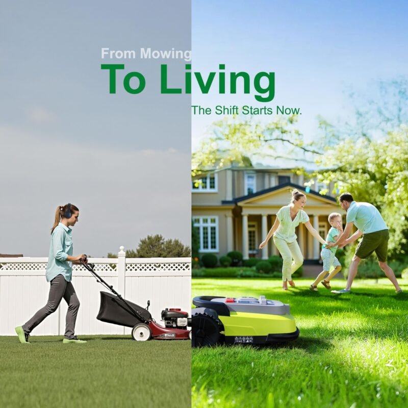 UBHOME Robot Lawn Mower, RTK+AI Vision Robotic Lawnmower for Accurate Navigation & Obstacle Avoidance, No Perimeter Wire - Image 2