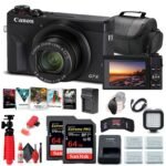 Canon PowerShot G7 X Mark III Digital Camera (Black) (3637C001) + 2 x 64GB Memory Card + 3 x NB13L Battery