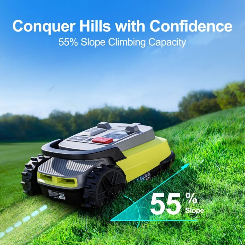 UBHOME Robot Lawn Mower, RTK+AI Vision Robotic Lawnmower for Accurate Navigation & Obstacle Avoidance, No Perimeter Wire - Image 4